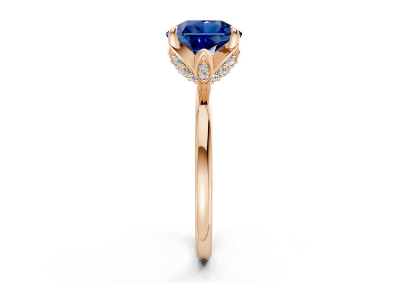 Skye Sapphire Gemstone Solitaire Radiant Squareuare Cut 1.8mm Engagement Ring - Ring Premier