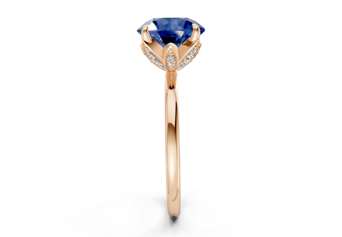 Skye Sapphire Gemstone Solitaire Round Cut 1.8mm Engagement Ring