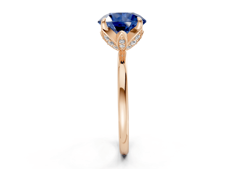 Skye Sapphire Gemstone Solitaire Round Cut 1.8mm Engagement Ring - Ring Premier