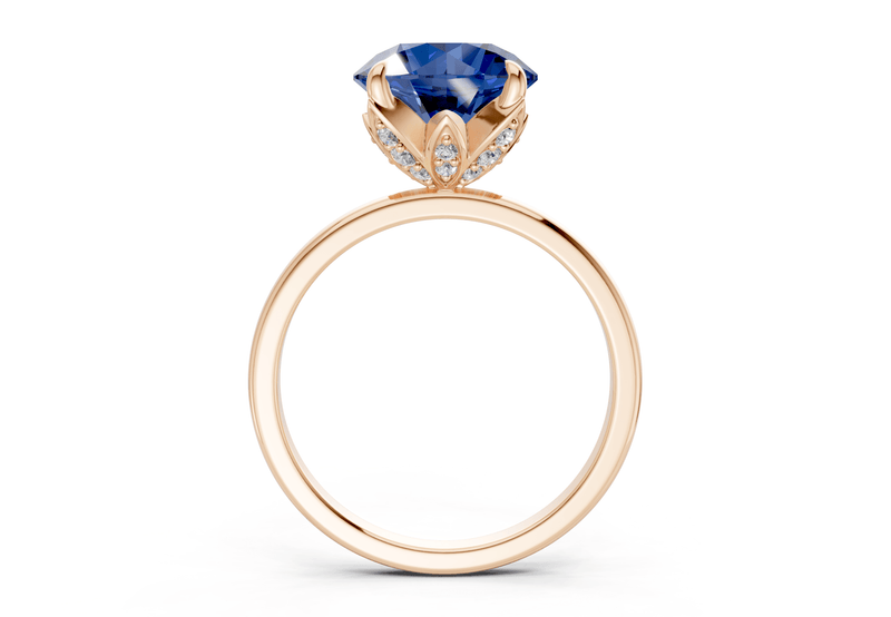 Skye Sapphire Gemstone Solitaire Round Cut 1.8mm Engagement Ring - Ring Premier