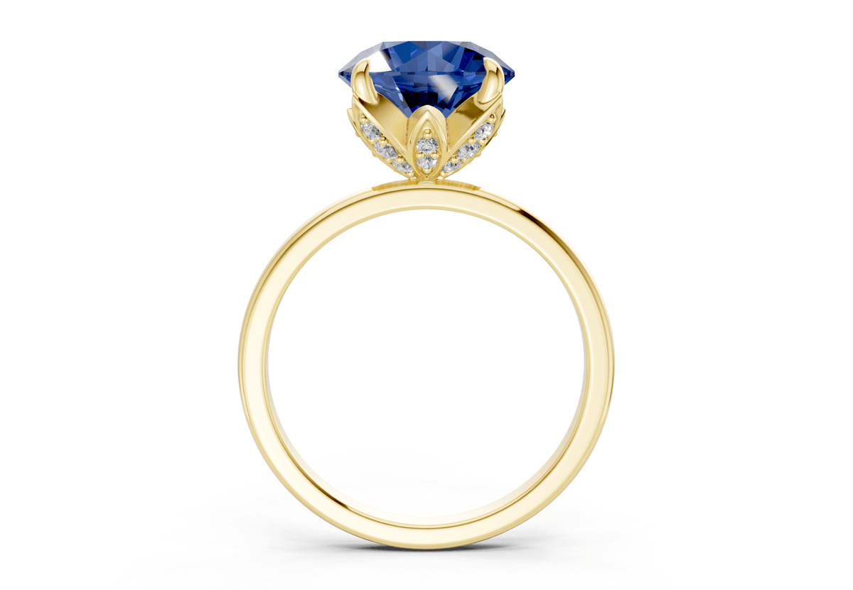 Skye Sapphire Gemstone Solitaire Round Cut 1.8mm Engagement Ring