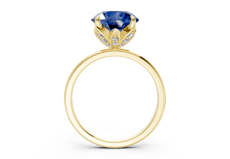 Skye Sapphire Gemstone Solitaire Round Cut 1.8mm Engagement Ring