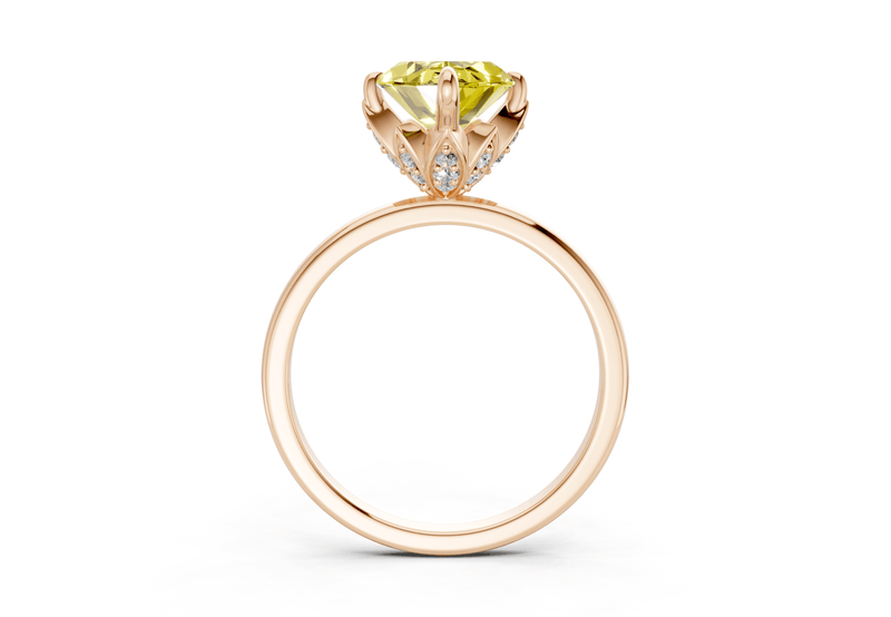 Skye Yellow Diamond Solitaire Marquise Cut 1.8mm Engagement Ring - Ring Premier