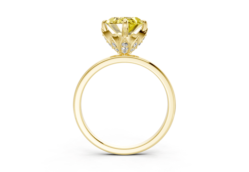 Skye Yellow Diamond Solitaire Marquise Cut 1.8mm Engagement Ring