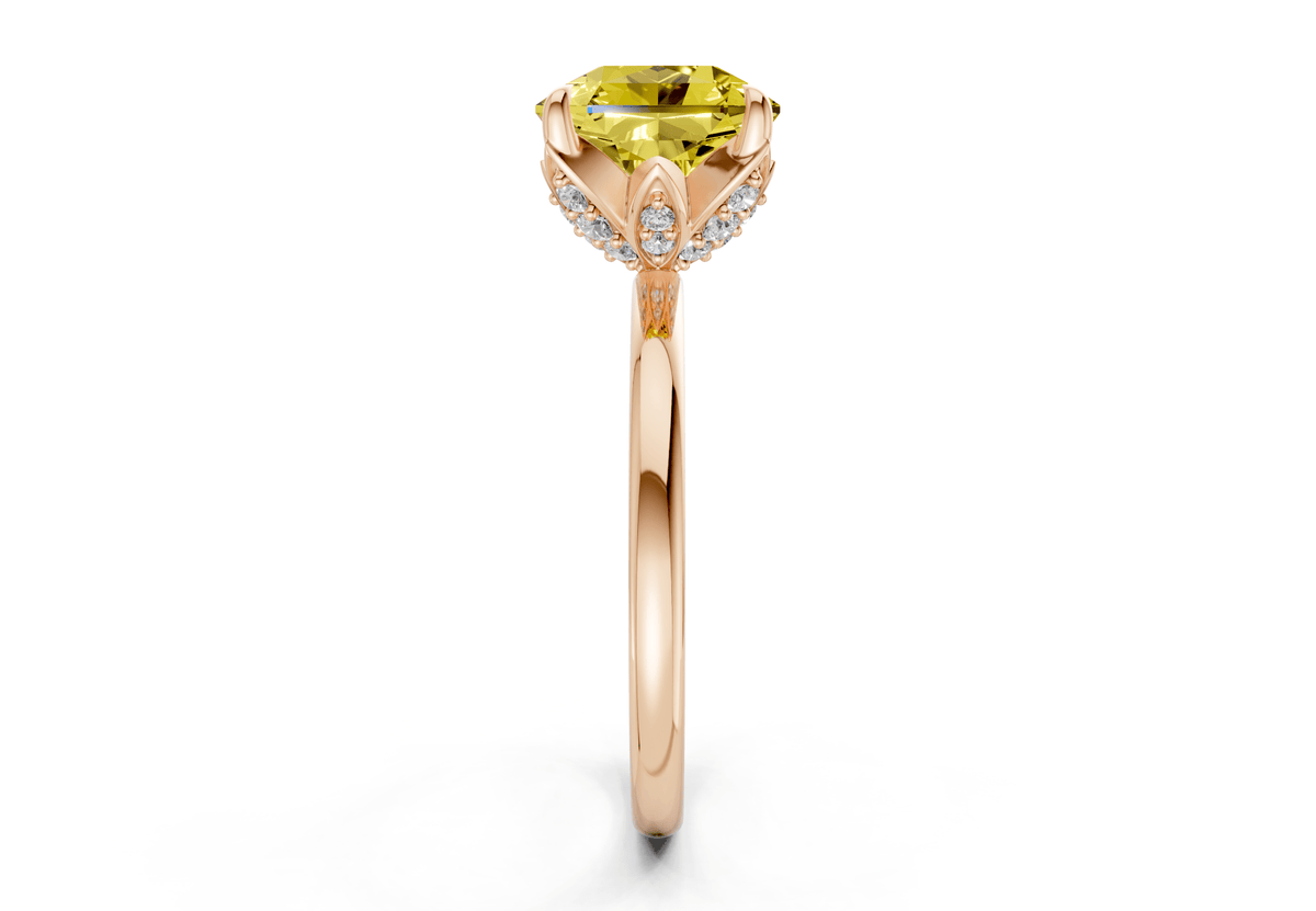 Skye Yellow Diamond Solitaire Radiant Squareuare Cut 1.8mm Engagement Ring