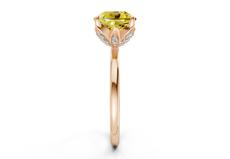 Skye Yellow Diamond Solitaire Radiant Squareuare Cut 1.8mm Engagement Ring - Ring Premier