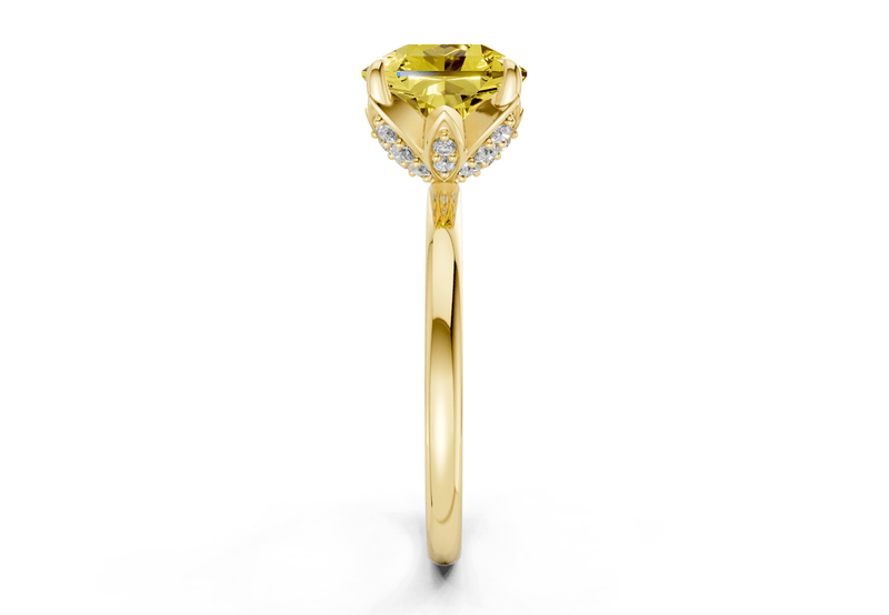 Skye Yellow Diamond Solitaire Radiant Squareuare Cut 1.8mm Engagement Ring - Ring Premier