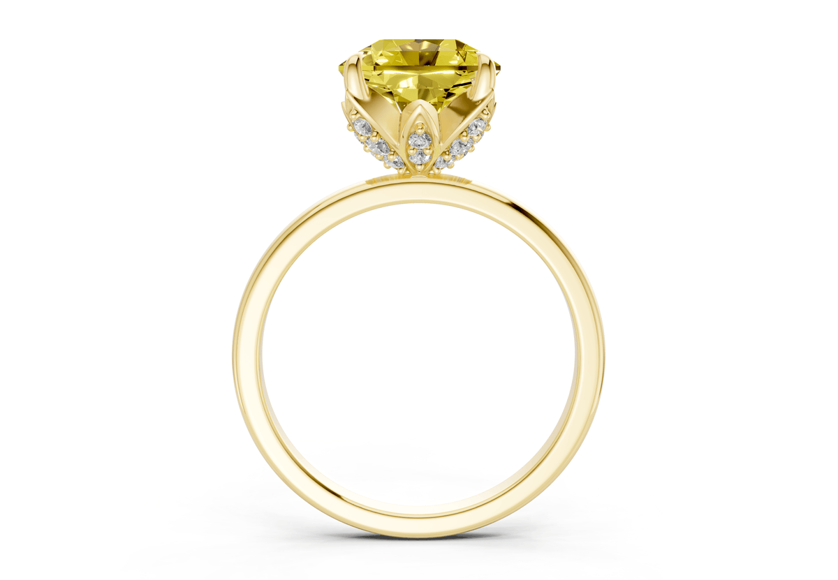 Skye Yellow Diamond Solitaire Radiant Squareuare Cut 1.8mm Engagement Ring
