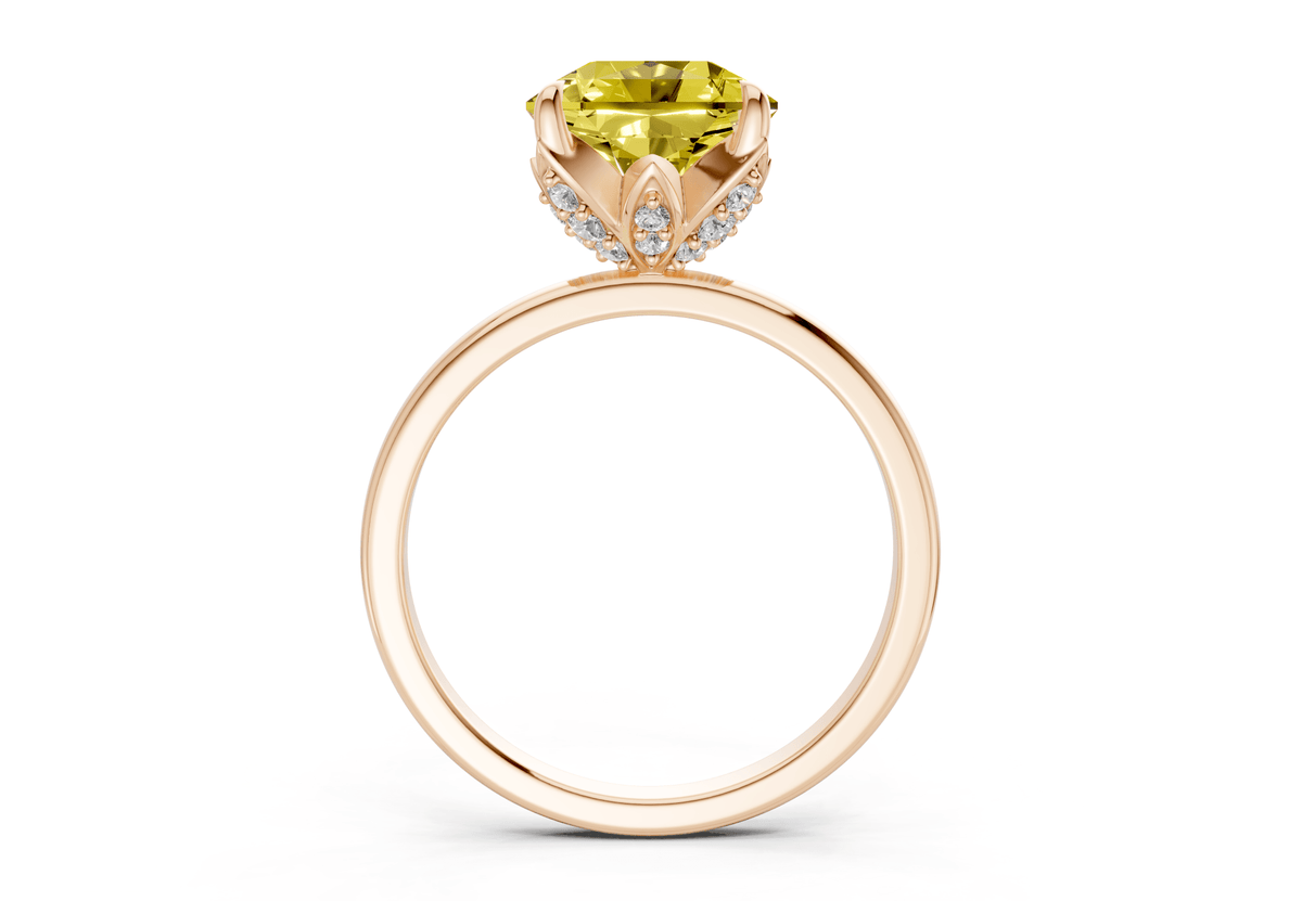 Skye Yellow Diamond Solitaire Radiant Squareuare Cut 1.8mm Engagement Ring