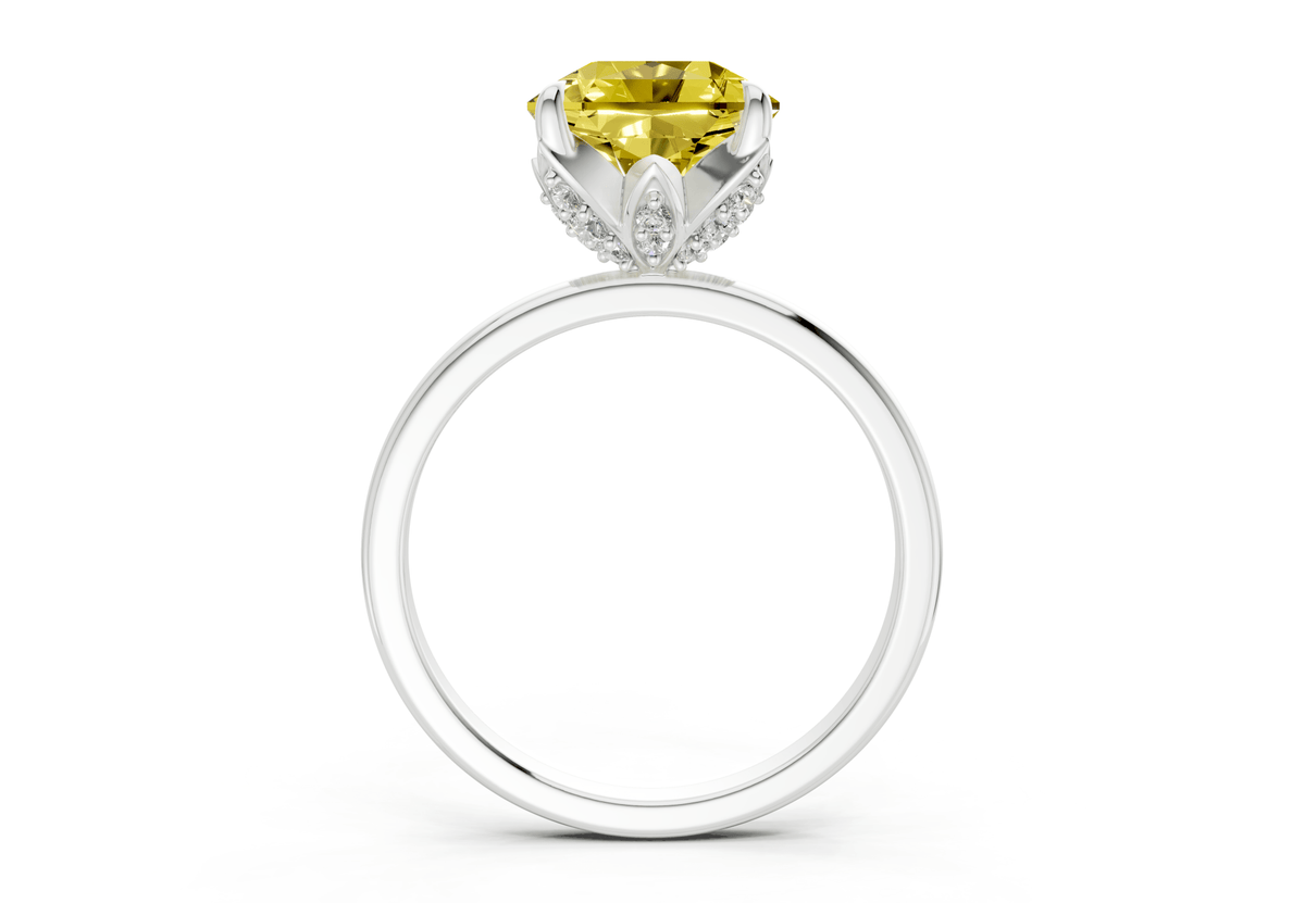 Skye Yellow Diamond Solitaire Radiant Squareuare Cut 1.8mm Engagement Ring