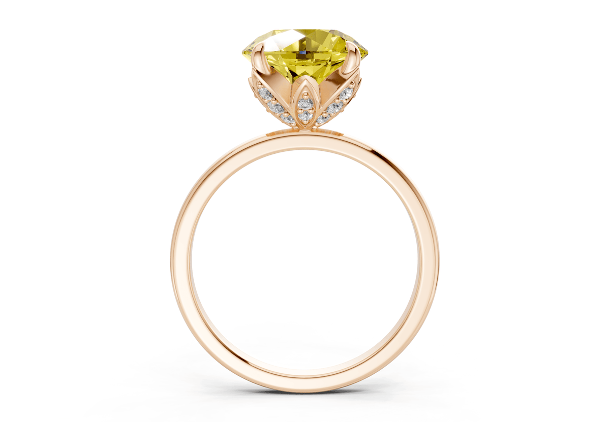 Skye Yellow Diamond Solitaire Round Cut 1.8mm Engagement Ring