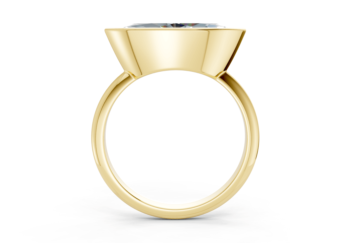 Soho Blue Diamond Solitaire Marquise Cut 2.3mm Engagement Ring