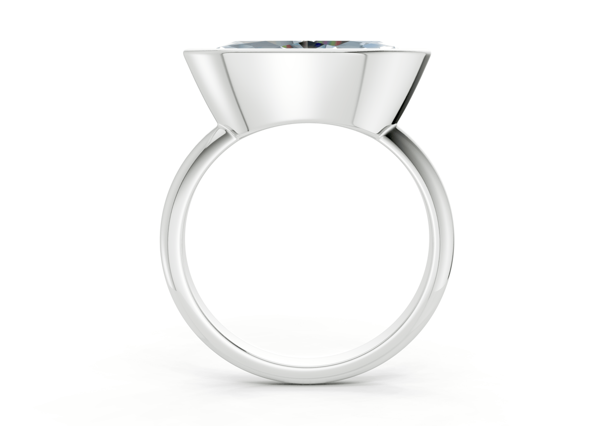 Soho Blue Diamond Solitaire Marquise Cut 2.3mm Engagement Ring