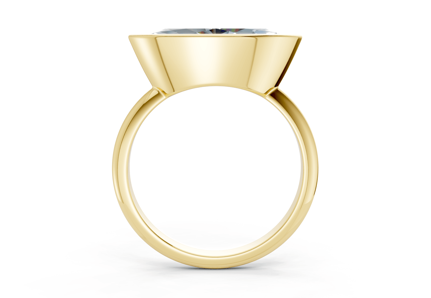 Soho Blue Diamond Solitaire Marquise Cut 2mm Engagement Ring - Ring Premier