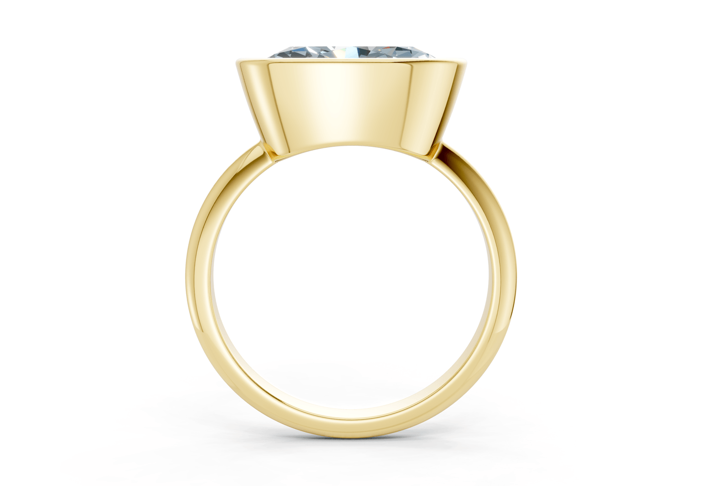 Soho Blue Diamond Solitaire Oval Cut 1.8mm Engagement Ring - Ring Premier