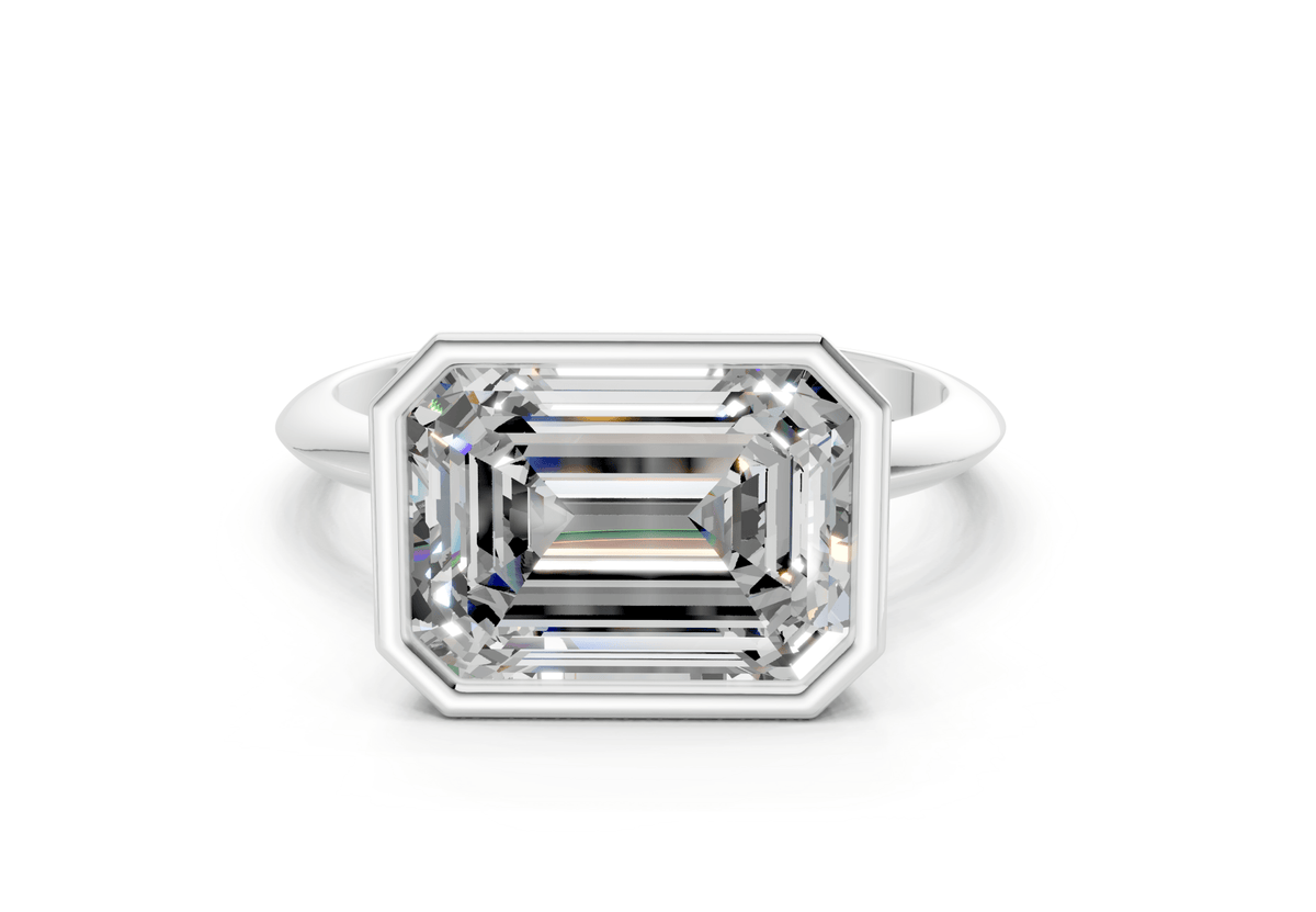 Soho Diamond Solitaire Emerald Cut 1.8mm Engagement Ring
