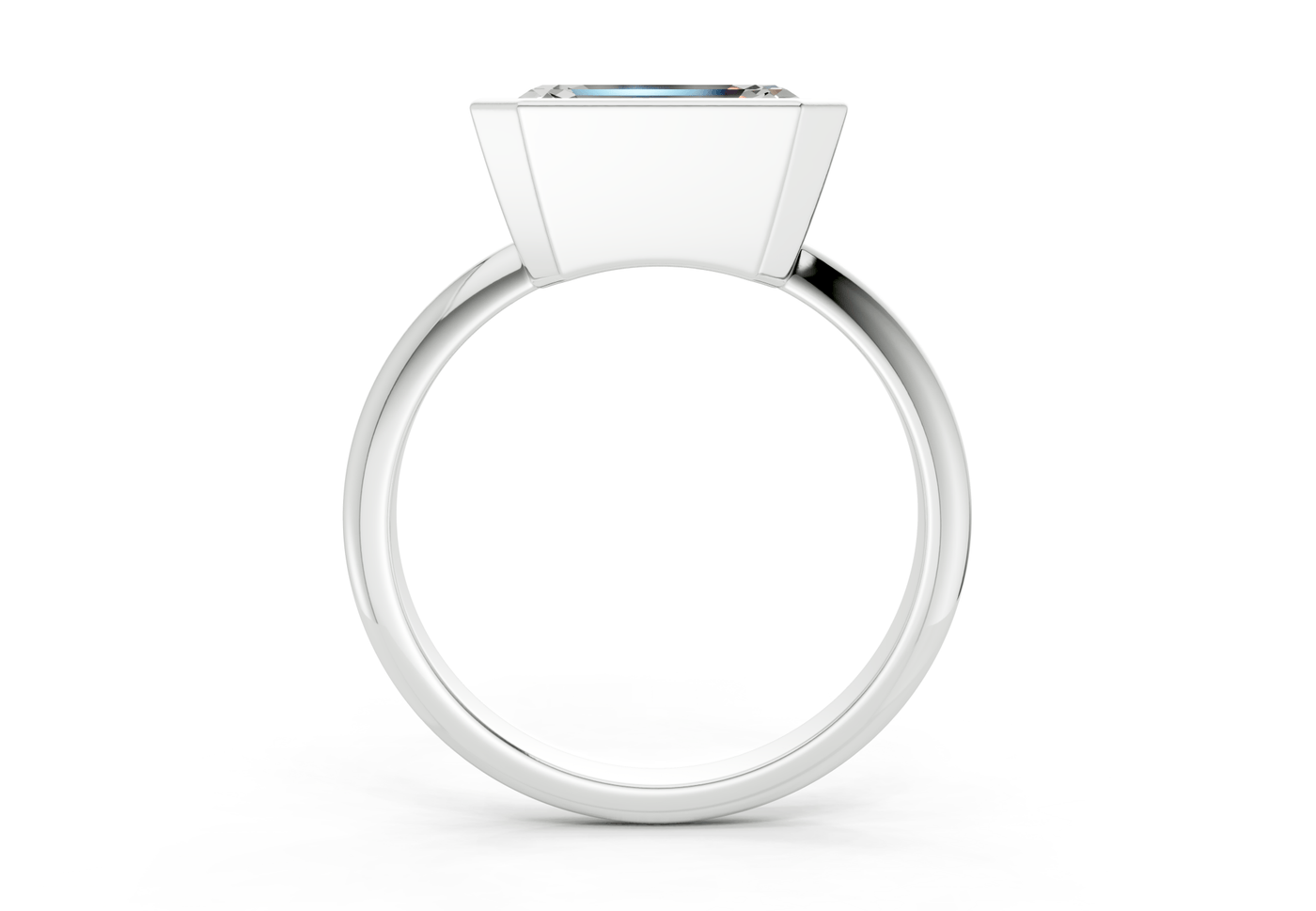 Soho Diamond Solitaire Emerald Cut 2.3mm Engagement Ring
