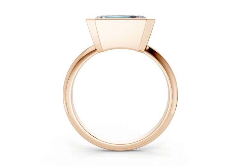 Soho Diamond Solitaire Emerald Cut 2mm Engagement Ring - Ring Premier