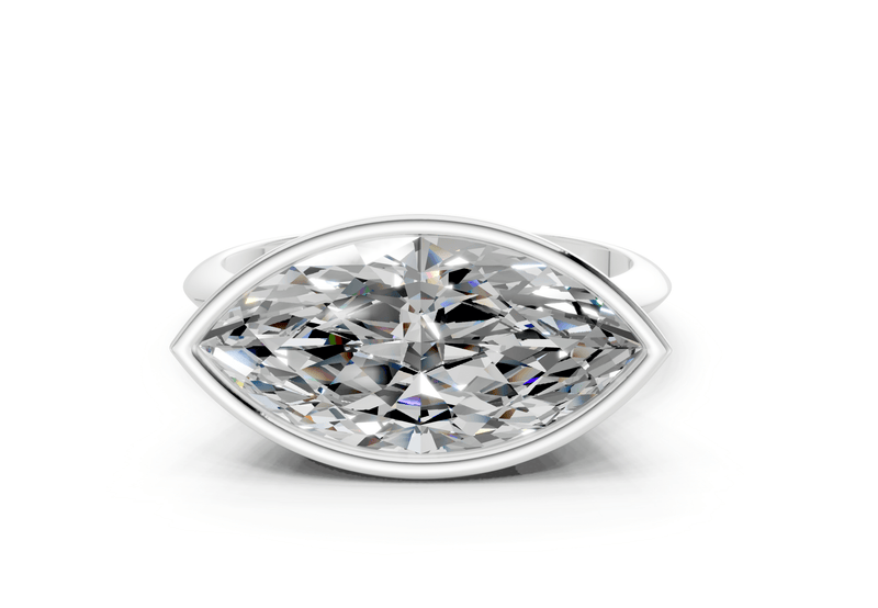 Soho Diamond Solitaire Marquise Cut 2mm Engagement Ring - Ring Premier