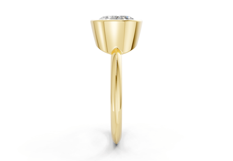 Soho Diamond Solitaire Oval Cut 1.8mm Engagement Ring - Ring Premier
