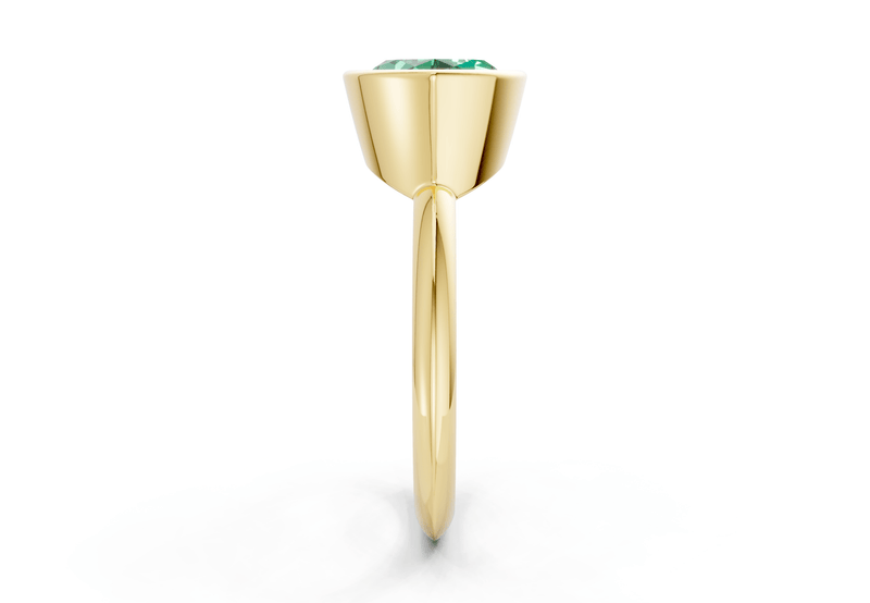 Soho Emerald Gemstone Solitaire Marquise Cut 2mm Engagement Ring - Ring Premier