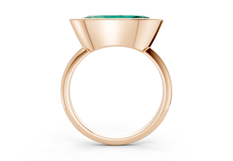 Soho Emerald Gemstone Solitaire Marquise Cut 2mm Engagement Ring - Ring Premier