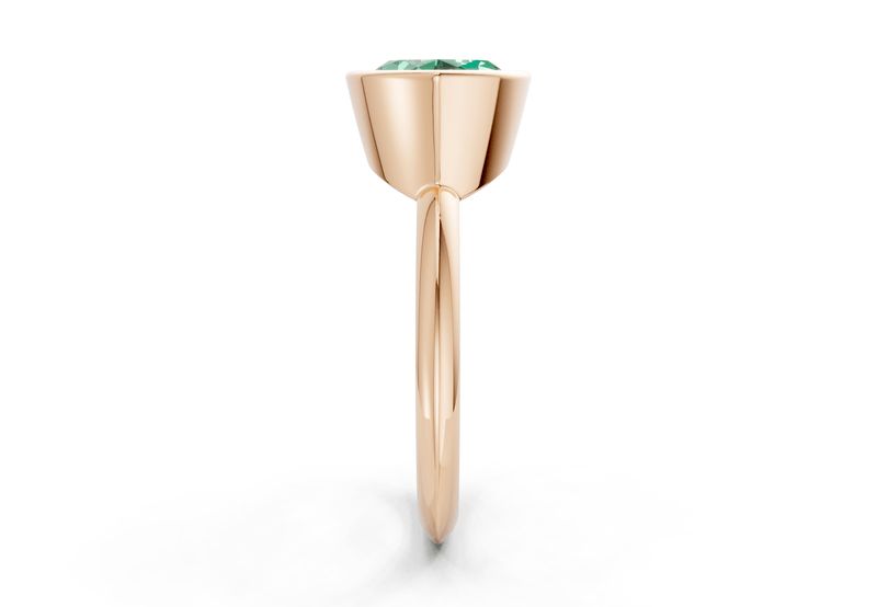 Soho Emerald Gemstone Solitaire Marquise Cut 2mm Engagement Ring - Ring Premier