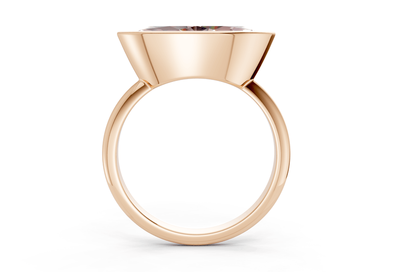 Soho Pink Diamond Solitaire Marquise Cut 2mm Engagement Ring - Ring Premier