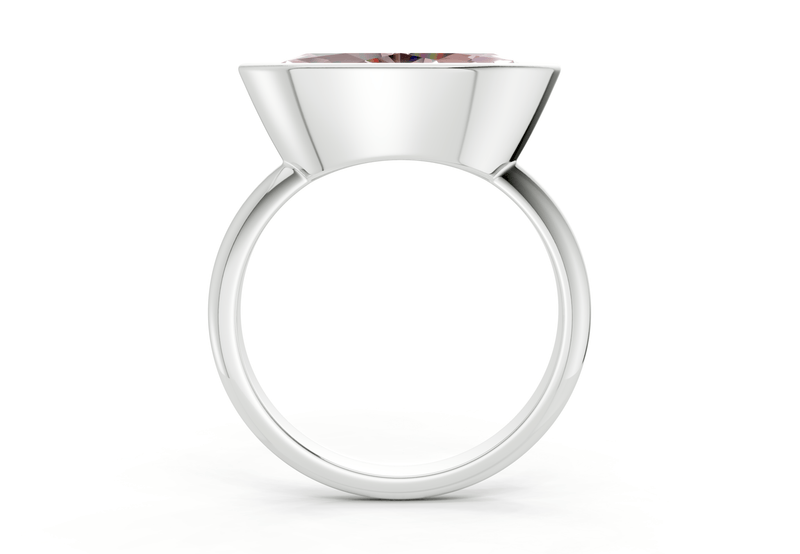 Soho Pink Diamond Solitaire Marquise Cut 2mm Engagement Ring - Ring Premier