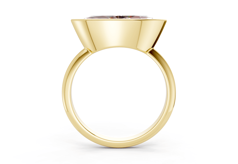 Soho Pink Diamond Solitaire Marquise Cut 2mm Engagement Ring - Ring Premier