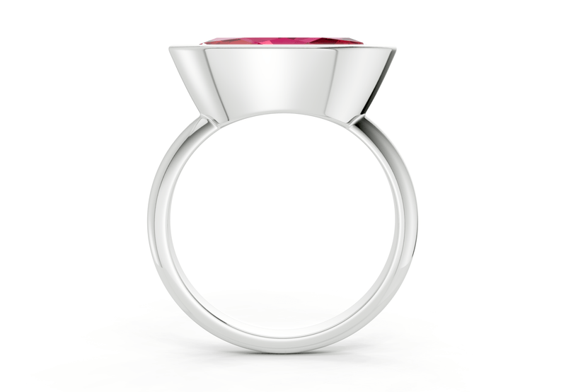 Soho Ruby Gemstone Solitaire Marquise Cut 2mm Engagement Ring - Ring Premier
