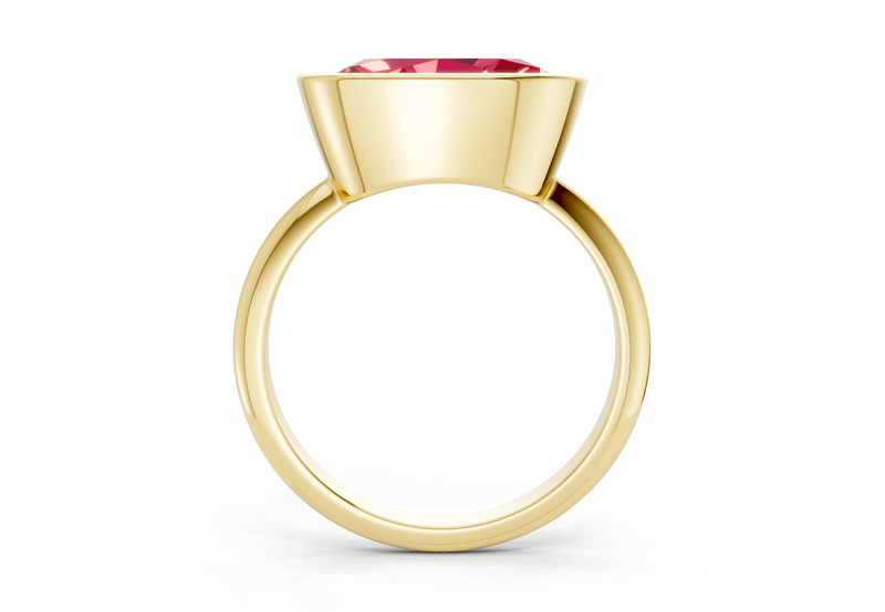 Soho Ruby Gemstone Solitaire Oval Cut 1.8mm Engagement Ring