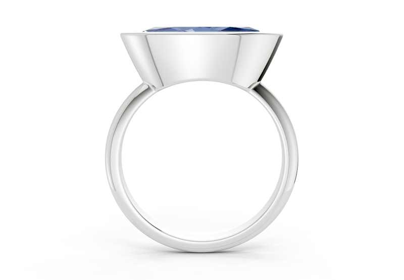 Soho Sapphire Gemstone Solitaire Marquise Cut 1.8mm Engagement Ring - Ring Premier