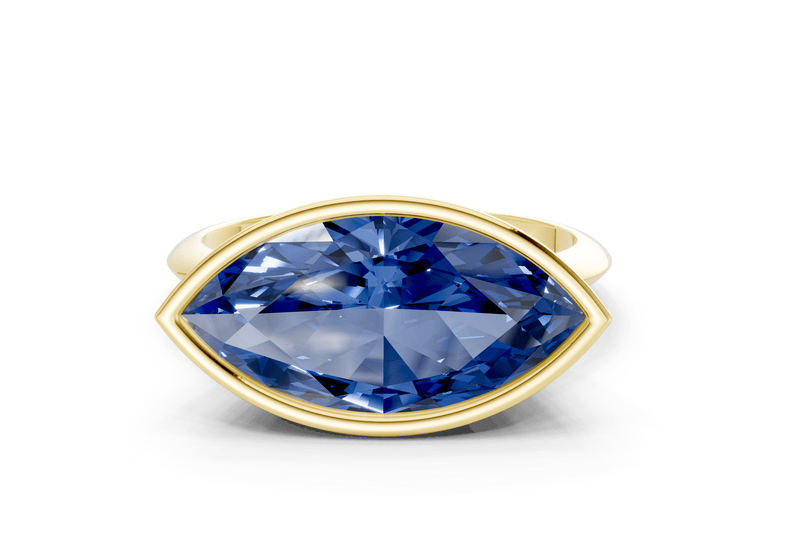 Soho Sapphire Gemstone Solitaire Marquise Cut 1.8mm Engagement Ring