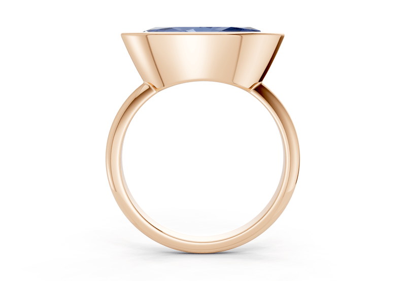 Soho Sapphire Gemstone Solitaire Marquise Cut 2.3mm Engagement Ring - Ring Premier