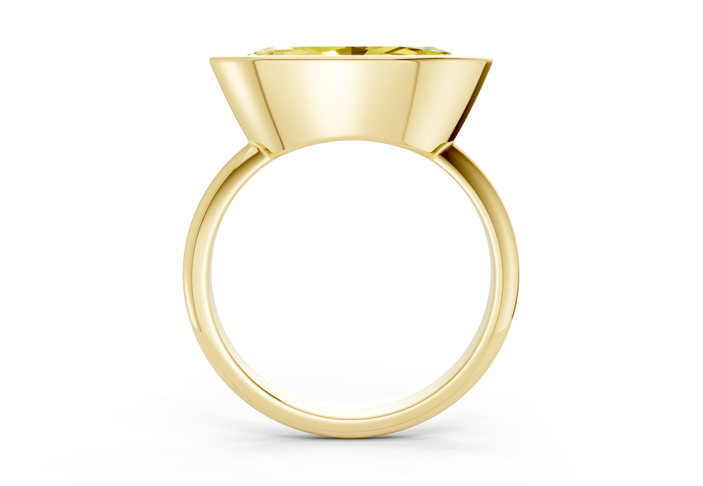 Soho Yellow Diamond Solitaire Marquise Cut 2.3mm Engagement Ring - Ring Premier