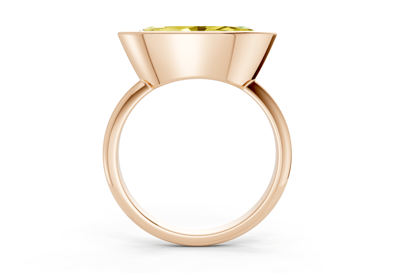 Soho Yellow Diamond Solitaire Marquise Cut 2mm Engagement Ring - Ring Premier