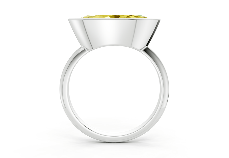 Soho Yellow Diamond Solitaire Marquise Cut 2mm Engagement Ring - Ring Premier