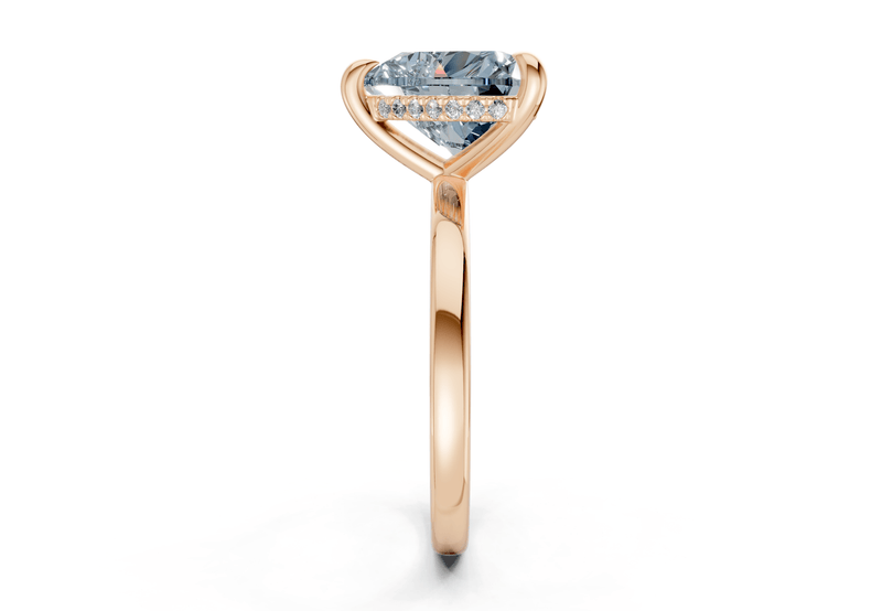 Solstice Blue Diamond Solitaire Heart Cut 2mm Engagement Ring - Ring Premier