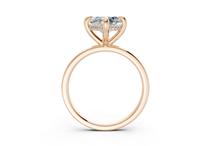 Solstice Blue Diamond Solitaire Marquise Cut 1.8mm Engagement Ring - Ring Premier