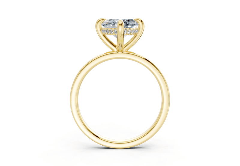 Solstice Blue Diamond Solitaire Marquise Cut 2mm Engagement Ring
