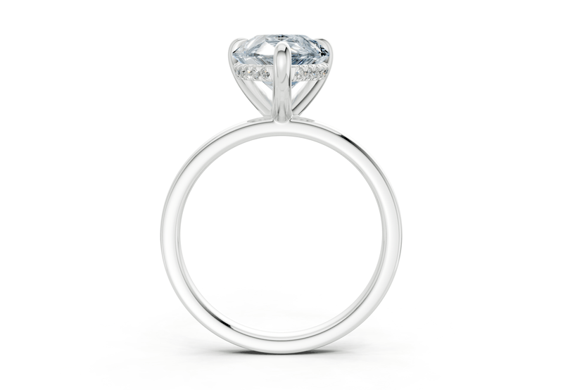 Solstice Blue Diamond Solitaire Pear Cut 1.8mm Engagement Ring - Ring Premier
