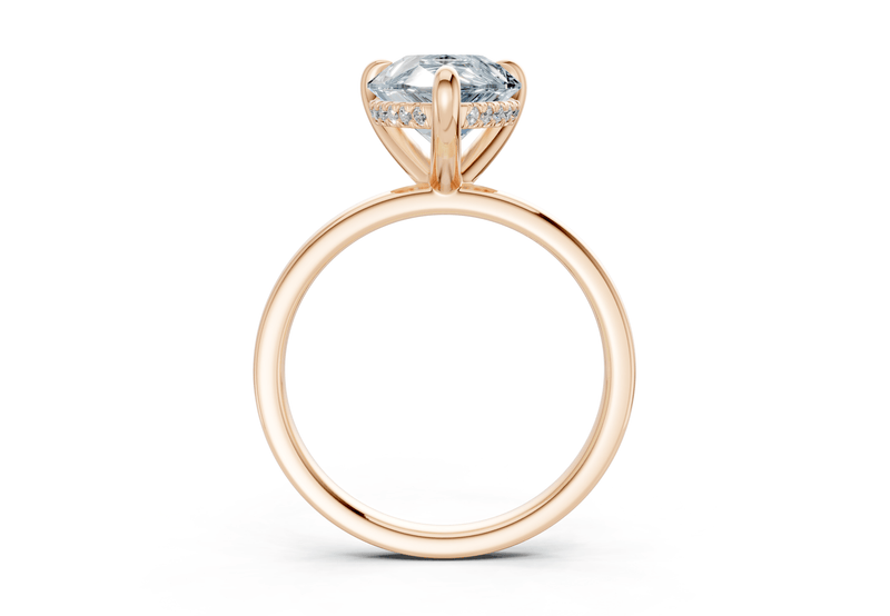 Solstice Blue Diamond Solitaire Pear Cut 2.3mm Engagement Ring - Ring Premier