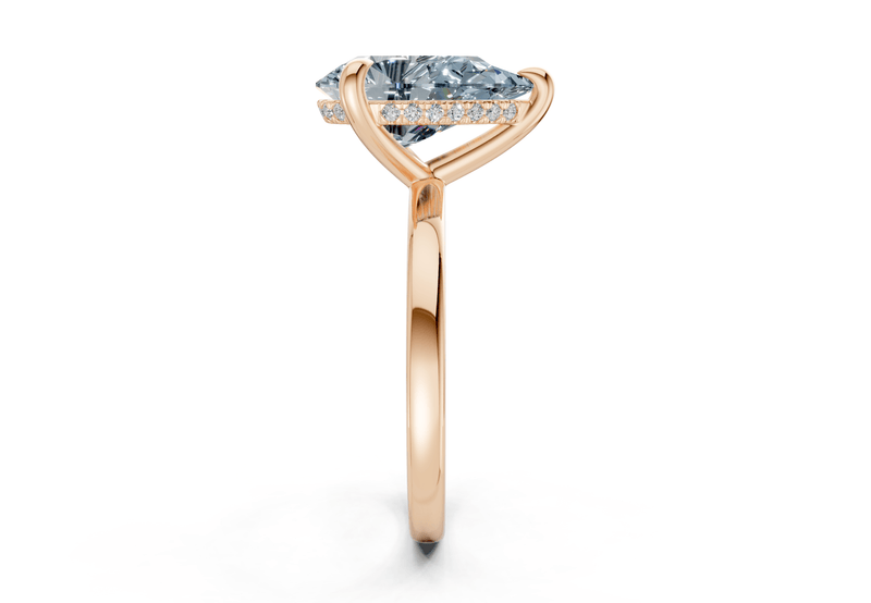 Solstice Blue Diamond Solitaire Pear Cut 2.3mm Engagement Ring - Ring Premier
