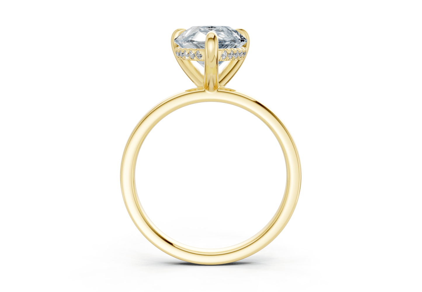 Solstice Blue Diamond Solitaire Pear Cut 2mm Engagement Ring - Ring Premier