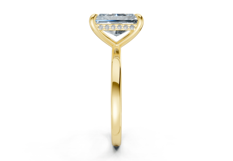 Solstice Blue Diamond Solitaire Radiant Cut 2.3mm Engagement Ring - Ring Premier