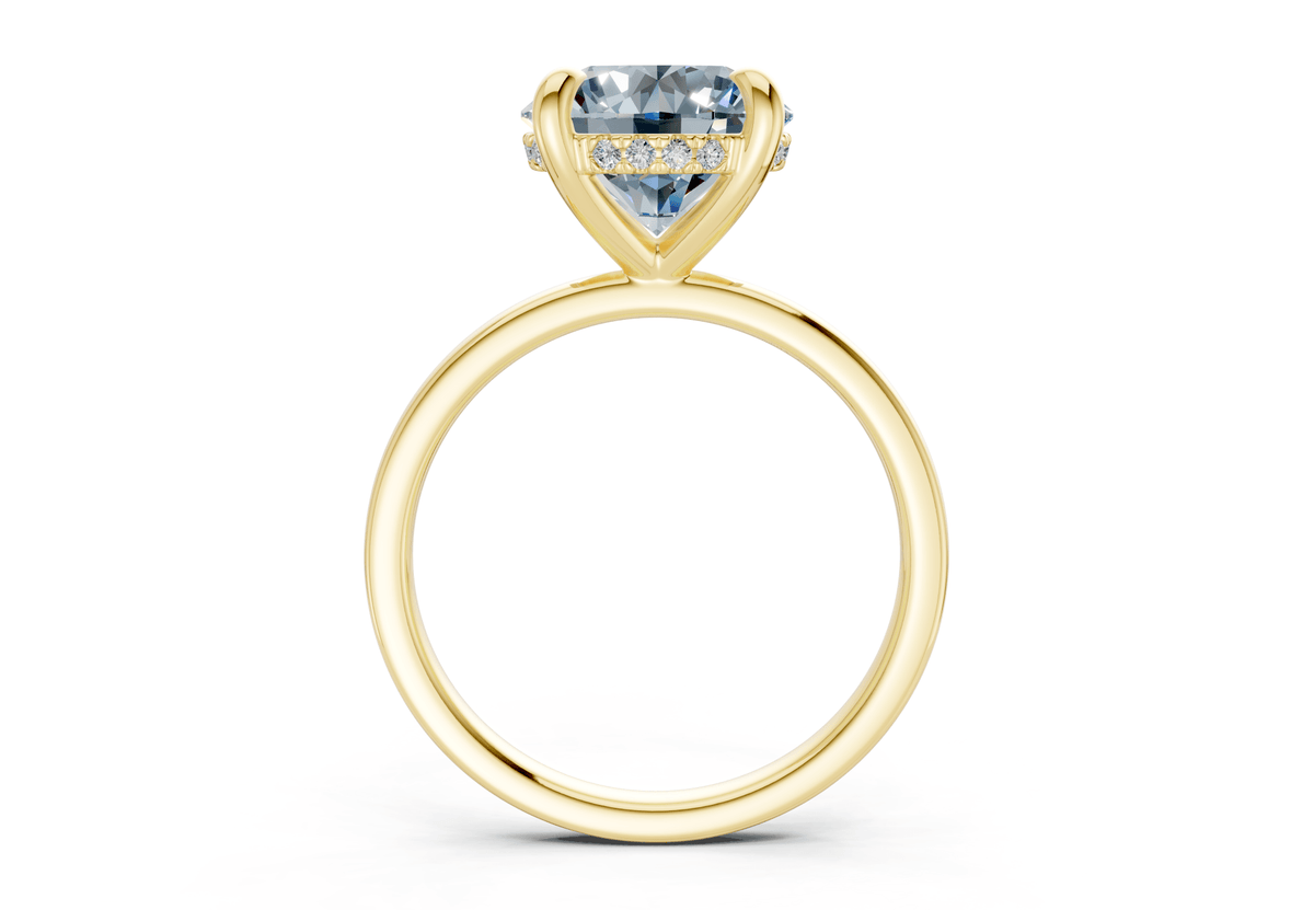 Solstice Blue Diamond Solitaire Round Cut 2.3mm Engagement Ring