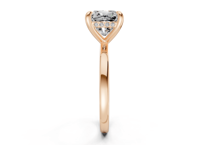 Solstice Diamond Solitaire Cushion Squareuare Cut 1.8mm Engagement Ring - Ring Premier