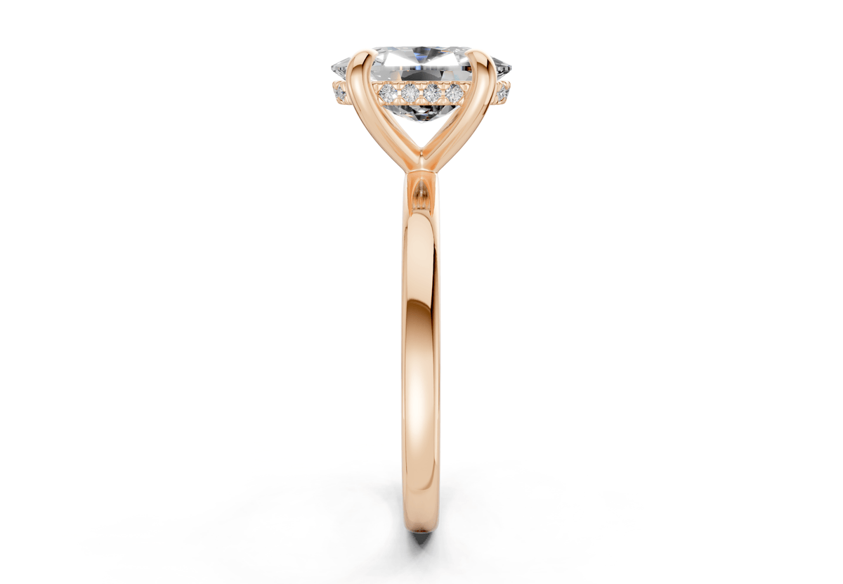 Solstice Diamond Solitaire Elongated Cushion Cut 2mm Engagement Ring