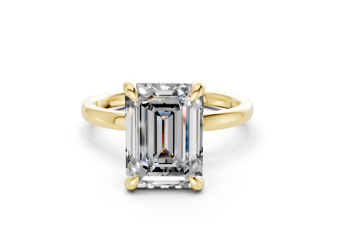 Solstice Diamond Solitaire Emerald Cut 1.8mm Engagement Ring